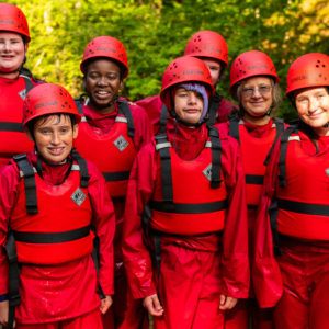 A group and their teacher caving at Summit Centre 